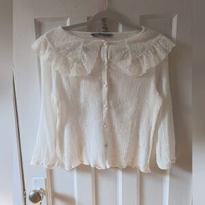 Zara cardi blouse